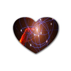 Highest Resolution Version Space Net Heart Coaster (4 Pack)  by Mariart