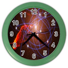 Highest Resolution Version Space Net Color Wall Clocks by Mariart