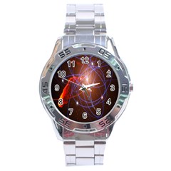 Highest Resolution Version Space Net Stainless Steel Analogue Watch by Mariart