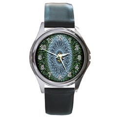 Hipnotic Star Space White Green Round Metal Watch