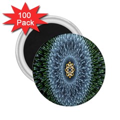 Hipnotic Star Space White Green 2 25  Magnets (100 Pack)  by Mariart