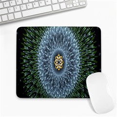 Hipnotic Star Space White Green Large Mousepads by Mariart