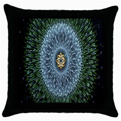 Hipnotic Star Space White Green Throw Pillow Case (black) by Mariart