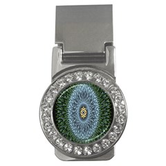 Hipnotic Star Space White Green Money Clips (cz) 