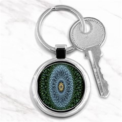 Hipnotic Star Space White Green Key Chains (round)  by Mariart