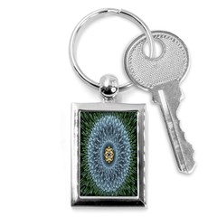 Hipnotic Star Space White Green Key Chains (Rectangle) 