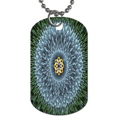 Hipnotic Star Space White Green Dog Tag (One Side)