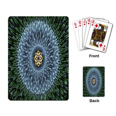 Hipnotic Star Space White Green Playing Card