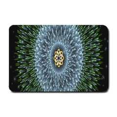 Hipnotic Star Space White Green Small Doormat  by Mariart