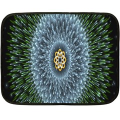 Hipnotic Star Space White Green Fleece Blanket (mini)