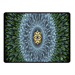 Hipnotic Star Space White Green Fleece Blanket (small)