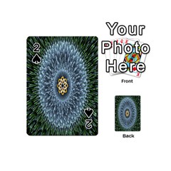 Hipnotic Star Space White Green Playing Cards 54 (mini) 