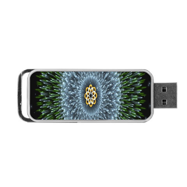 Hipnotic Star Space White Green Portable USB Flash (Two Sides)