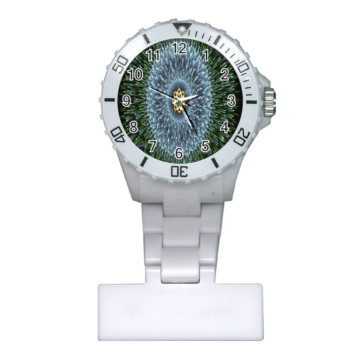 Hipnotic Star Space White Green Plastic Nurses Watch