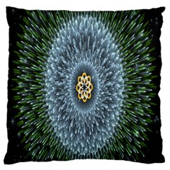 Hipnotic Star Space White Green Large Flano Cushion Case (two Sides) by Mariart