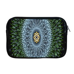 Hipnotic Star Space White Green Apple MacBook Pro 17  Zipper Case