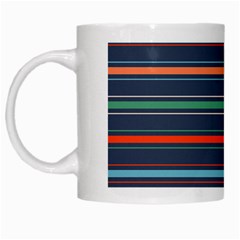 Horizontal Line Blue Green White Mugs