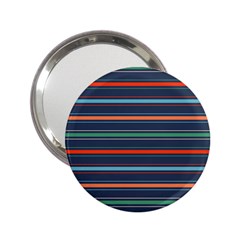 Horizontal Line Blue Green 2 25  Handbag Mirrors by Mariart