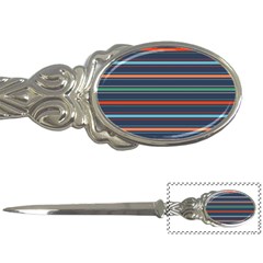 Horizontal Line Blue Green Letter Openers by Mariart