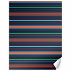 Horizontal Line Blue Green Canvas 12  X 16   by Mariart