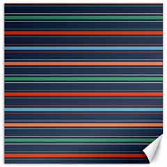 Horizontal Line Blue Green Canvas 20  X 20  