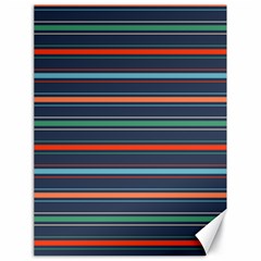 Horizontal Line Blue Green Canvas 18  X 24   by Mariart