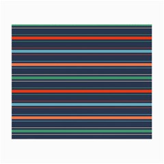 Horizontal Line Blue Green Small Glasses Cloth (2-side)