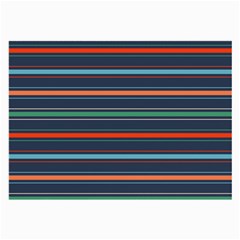 Horizontal Line Blue Green Large Glasses Cloth