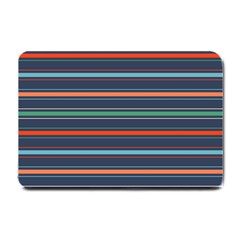 Horizontal Line Blue Green Small Doormat 