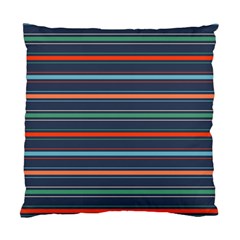 Horizontal Line Blue Green Standard Cushion Case (one Side)