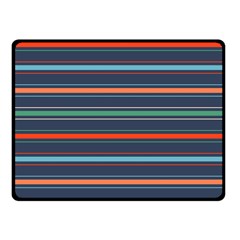 Horizontal Line Blue Green Fleece Blanket (small) by Mariart