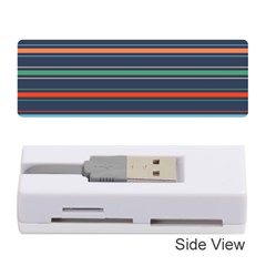 Horizontal Line Blue Green Memory Card Reader (stick)  by Mariart