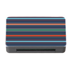 Horizontal Line Blue Green Memory Card Reader With Cf