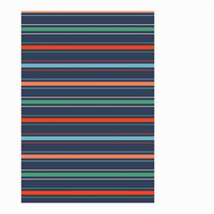 Horizontal Line Blue Green Small Garden Flag (two Sides) by Mariart