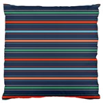 Horizontal Line Blue Green Standard Flano Cushion Case (One Side) Front