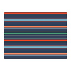 Horizontal Line Blue Green Double Sided Flano Blanket (mini) 