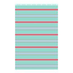 Horizontal Line Blue Red Shower Curtain 48  X 72  (small)  by Mariart