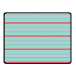 Horizontal Line Blue Red Double Sided Fleece Blanket (Small)  45 x34  Blanket Front