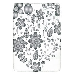 Grayscale Floral Heart Background Flap Covers (s) 