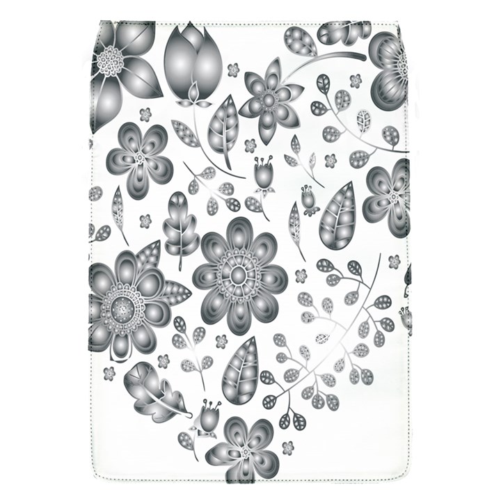 Grayscale Floral Heart Background Flap Covers (S) 