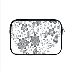 Grayscale Floral Heart Background Apple Macbook Pro 15  Zipper Case