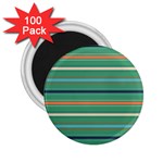 Horizontal Line Green Red Orange 2.25  Magnets (100 pack)  Front