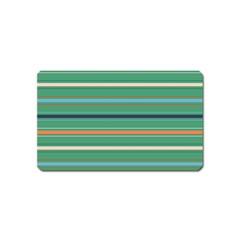 Horizontal Line Green Red Orange Magnet (name Card) by Mariart