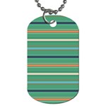 Horizontal Line Green Red Orange Dog Tag (One Side) Front