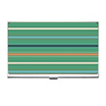 Horizontal Line Green Red Orange Business Card Holders Front