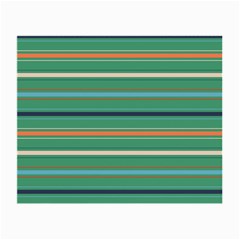 Horizontal Line Green Red Orange Small Glasses Cloth by Mariart