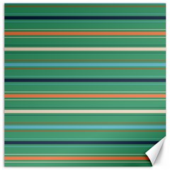 Horizontal Line Green Red Orange Canvas 20  X 20  