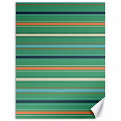 Horizontal Line Green Red Orange Canvas 18  X 24  