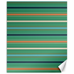 Horizontal Line Green Red Orange Canvas 20  X 24  