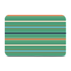 Horizontal Line Green Red Orange Plate Mats by Mariart